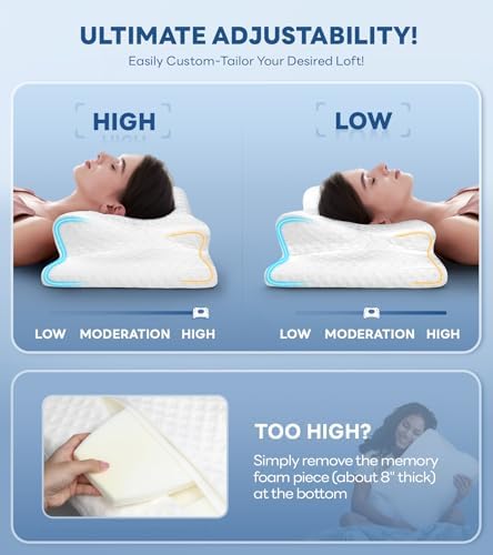 Cozyplayer Adjustable Contour Neck Pillow for Pain Relief and Support