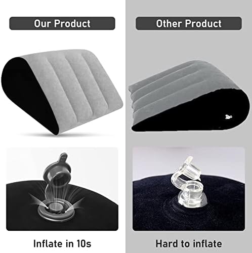 Portable Wedge Pillow Inflatable Cushion - Grey