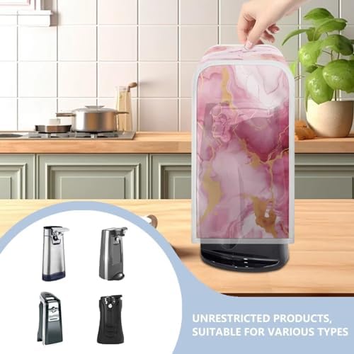 Pink Marble Electric Can Opener Cover with Stain Protection