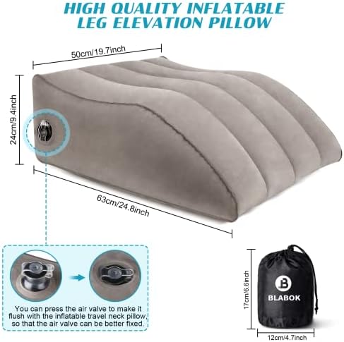 BLABOK Inflatable Leg Elevation Pillow for Swelling Relief