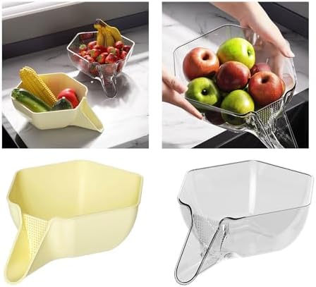 WEISUYUUS Kitchen Multi-Functional Drain Basket for Rice and Vegetable Washing