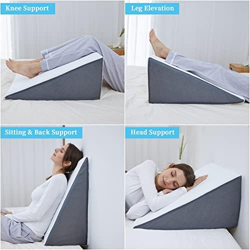 Touchutopia Cooling Bed Wedge Pillow - 24x24 Triangle Design
