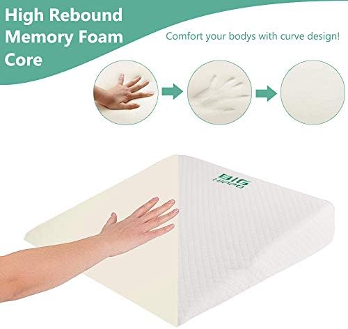 Big Hippo Memory Foam Wedge Pillow 141x141x275in