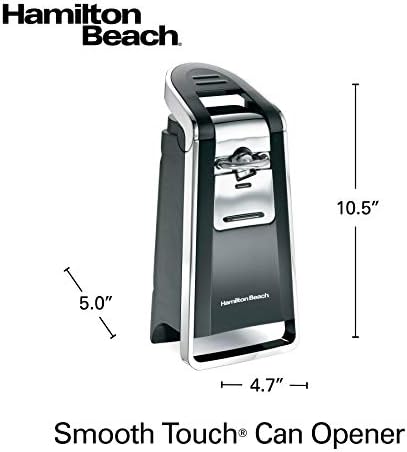 Hamilton Beach Electric Can Opener Smooth Touch Black and Chrome