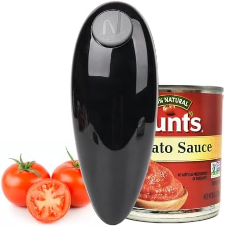 One Touch Electric Can Opener - Smooth Edge Cordless Compact Black
