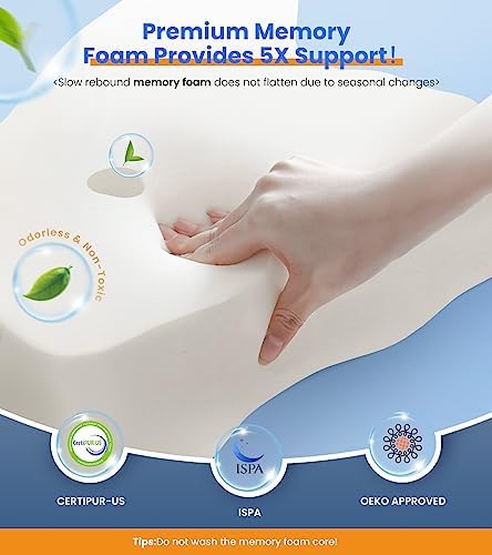 Cozyplayer Cooling Pillow for Neck Pain Relief and Support