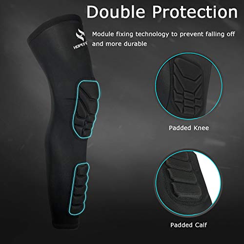 HOPEFORTH Knee Calf Padded 2 Pack Compression Leg Sleeve