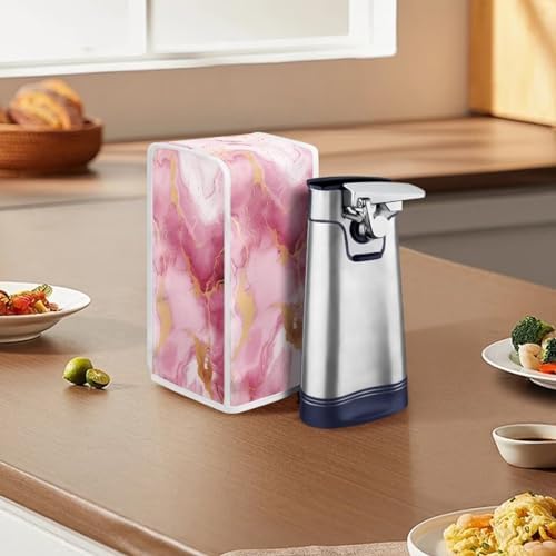 Pink Marble Electric Can Opener Cover with Stain Protection
