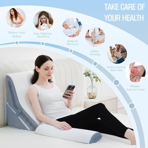 3PCS Foamalusion Adjustable Wedge Pillow for Sleep and Pain Relief