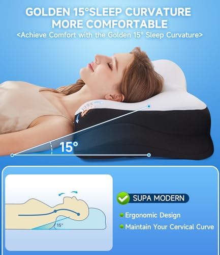 SUPA MODERN Cooling Contour Neck Pillow for Sleep