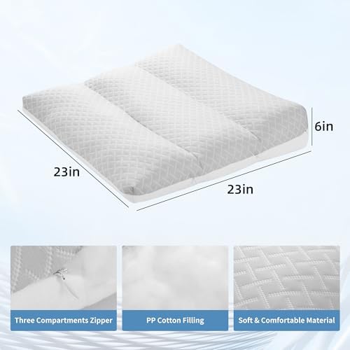 MABOZOO Adjustable Leg Elevation Pillow with Zippered Compartments