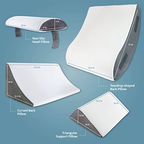 Klbs Bed Wedge Pillow Set 4 Piece Comfort Style