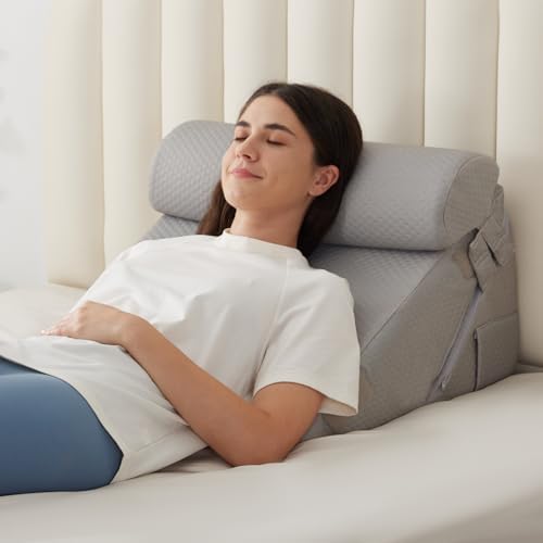 3PCS Wedge Pillow Set for Back Support and Pain Relief
