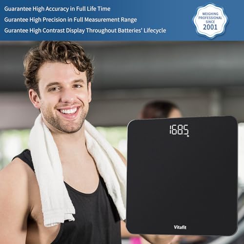 Vitafit Digital Bathroom Scale with LED Display and Auto Calibration