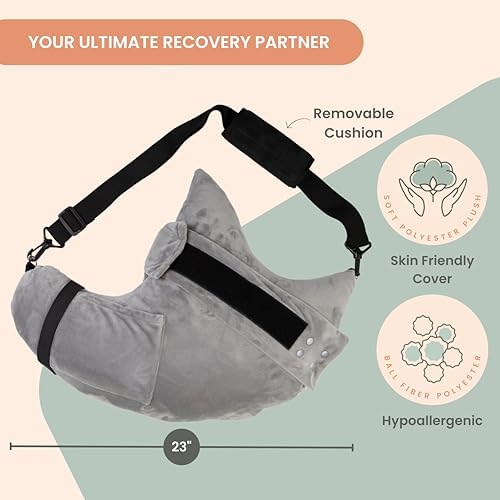 MOYOAMA Contoured Shoulder Surgery Pillow with Pocket and Adjustable Straps