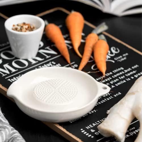 Braque Ceramic Grater Plates Set of 2 with Brush