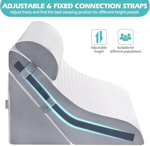 Simpledad Wedge Pillow Set 3PCS 15-in-1 Adjustable Memory Foam