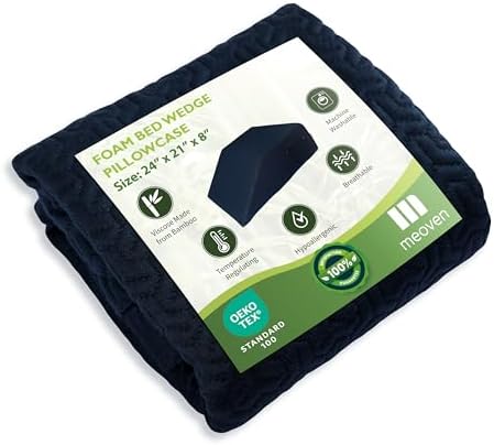 MEOVEN Wedge Pillow Cover - 24x21x8 Navy Blue