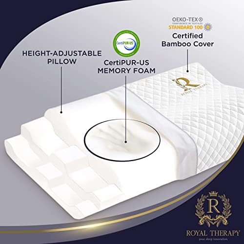 Royal Therapy Memory Foam Pillow for Neck and Shoulder Pain Relief