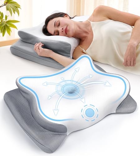 EKIFT Contoured Neck Support Pillow for Pain Relief and Beauty Sleep