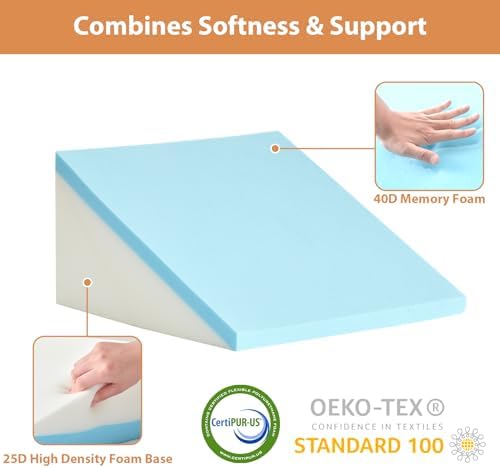 3PCS Wedge Pillow Set for Back Support and Pain Relief