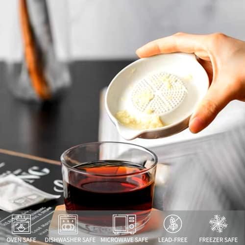 Braque Ceramic Grater Plates Set of 2 with Brush