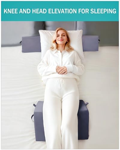 3PCS Bed Wedge Pillow Set for Seniors Back Pain Relief