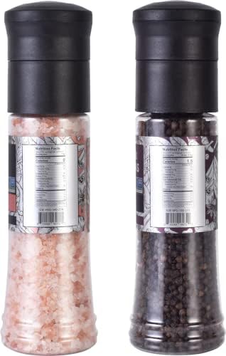 Soeos Salt Pepper Set with Grinder and Shaker 67oz 134oz