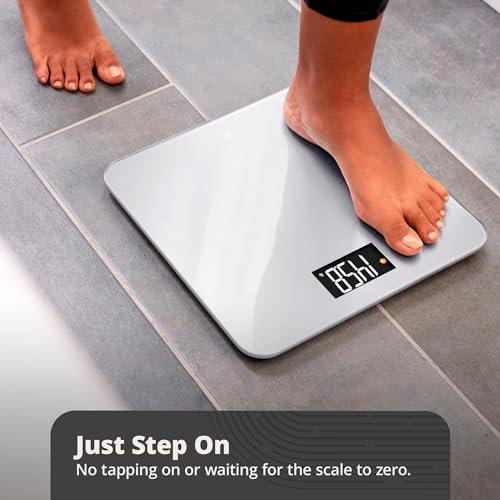 Greater Goods Digital AccuCheck Bathroom Scale 400 lbs Pearl Gray