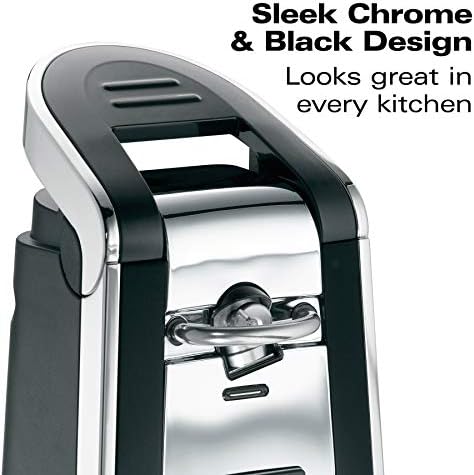 Hamilton Beach Electric Can Opener Smooth Touch Black and Chrome