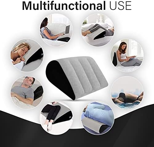 Portable Wedge Pillow Inflatable Cushion - Grey