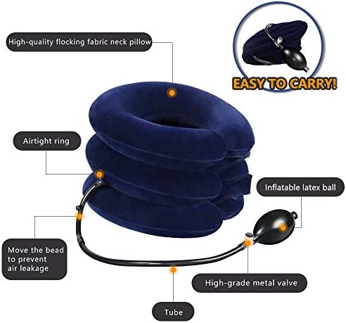 S Cervical Neck Traction Device - Adjustable Inflatable