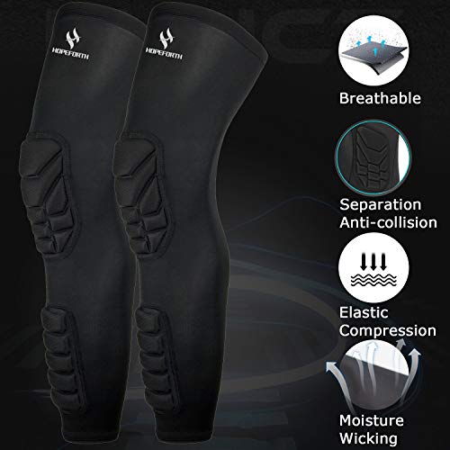 HOPEFORTH Knee Calf Padded 2 Pack Compression Leg Sleeve