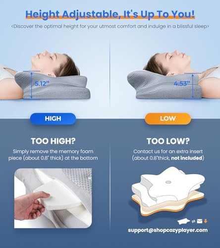 Cozyplayer Cooling Pillow for Neck Support and Sleep Comfort