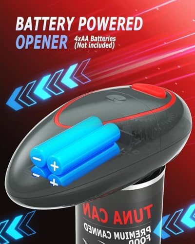 DURACELL One Touch Electric Can Opener - Arthritis Friendly Food Safe