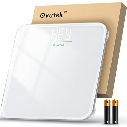 OVUTEK Digital Bathroom Scale with LED Display and 400lb Capacity