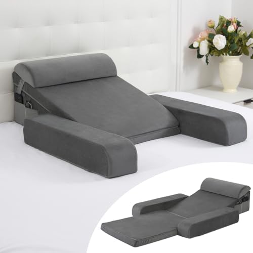 Vekkia Adjustable Wedge Pillow with Armrests and Headrest