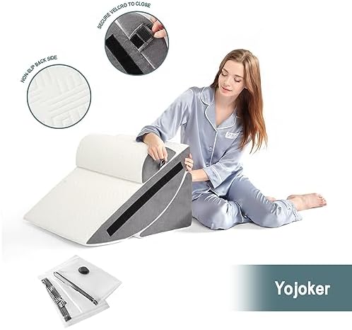 Yojoker 6Pcs Orthopedic Bed Wedge Pillow Set for Pain Relief Comfort