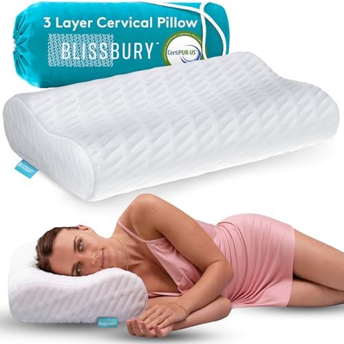 BLISSBURY Contour Pillow for Neck Support