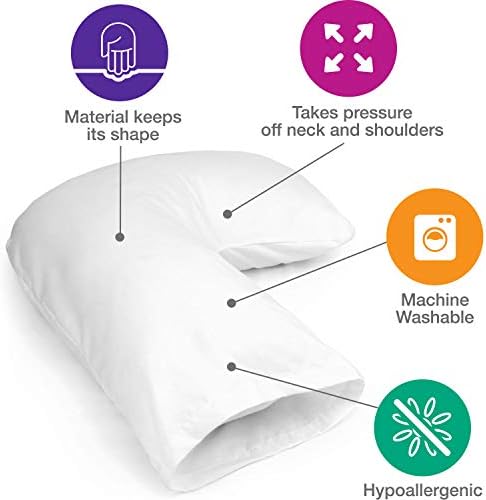 DMI Contoured Support Body Pillow for Neck Back and Pregnancy Relief