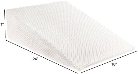 Lavish Home Wedge Pillow - Ivory Memory Foam with Bamboo Cover