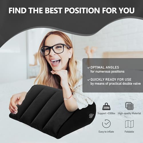 Portable Inflatable Wedge Pillow - Lightweight for Sleep Apnea Relief and Travel