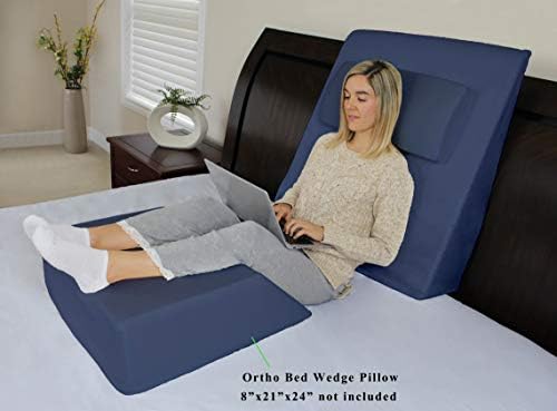 InteVision Extra Large Bed Wedge Pillow with Headrest
