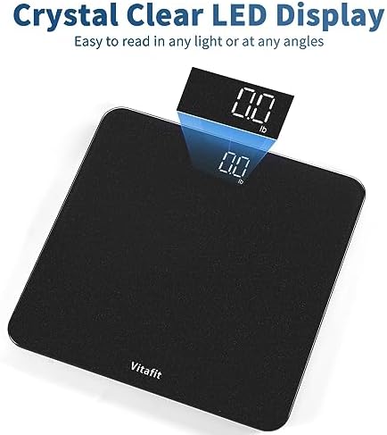 Vitafit Digital Bathroom Scale with LED Display and Auto Calibration