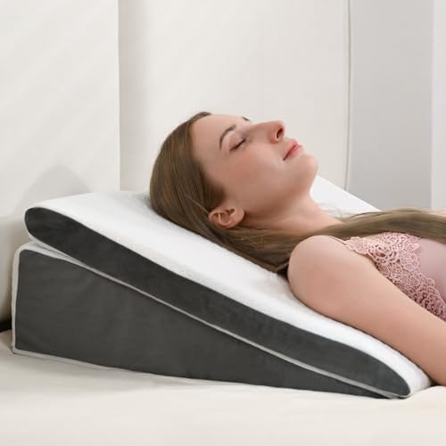 Vekkia 2PCS Adjustable Wedge Pillow for Sleep Apnea and Acid Reflux