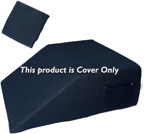 MEOVEN Wedge Pillow Cover - 24x21x8 Navy Blue
