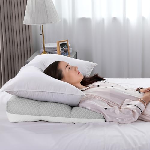 MABOZOO Adjustable Leg Elevation Pillow with Zippered Compartments
