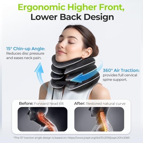 AUVON Inflatable Neck Stretcher for Cervical Traction