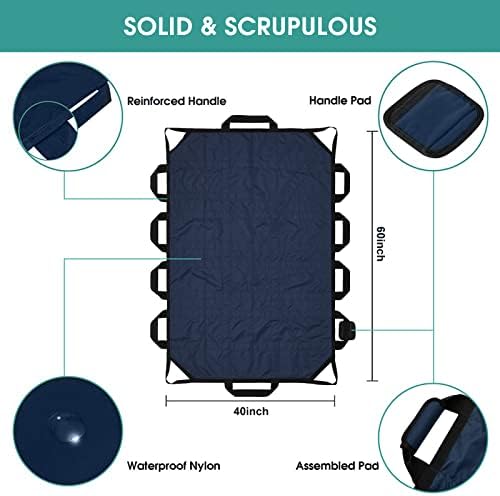 Tinfaul 60x40 Positioning Bed Pad with Handles