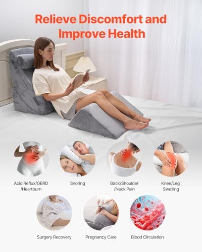 VEVOR 4Pc Adjustable Orthopedic Wedge Pillow Set